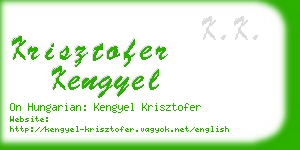 krisztofer kengyel business card